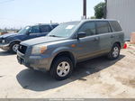 2007 Honda Pilot Lx Gray vin: 5FNYF28127B044460