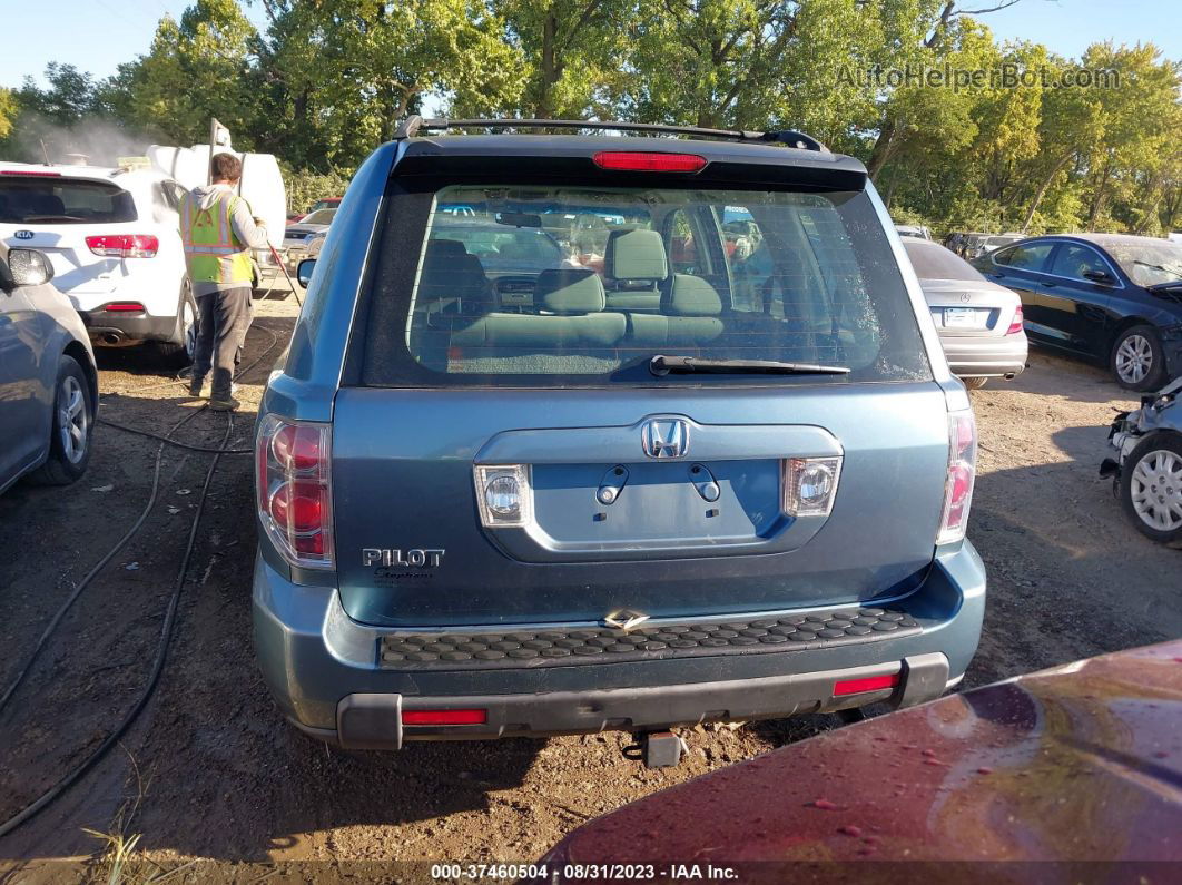 2007 Honda Pilot Lx Blue vin: 5FNYF28147B013260