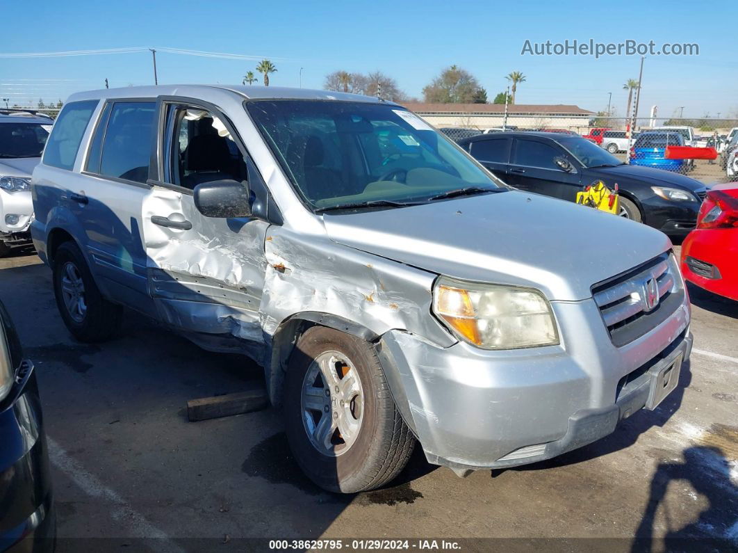 2007 Honda Pilot Lx Silver vin: 5FNYF28157B003319