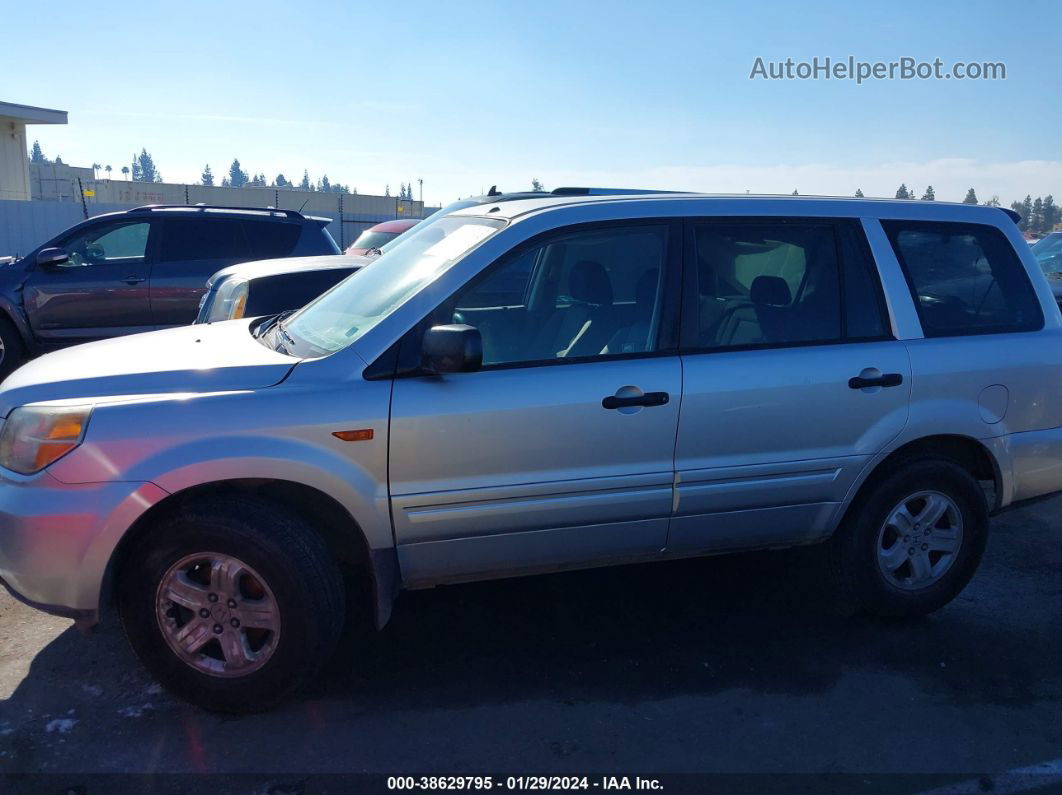 2007 Honda Pilot Lx Silver vin: 5FNYF28157B003319