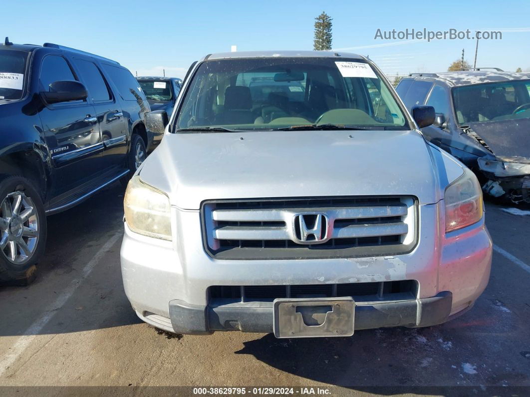 2007 Honda Pilot Lx Silver vin: 5FNYF28157B003319