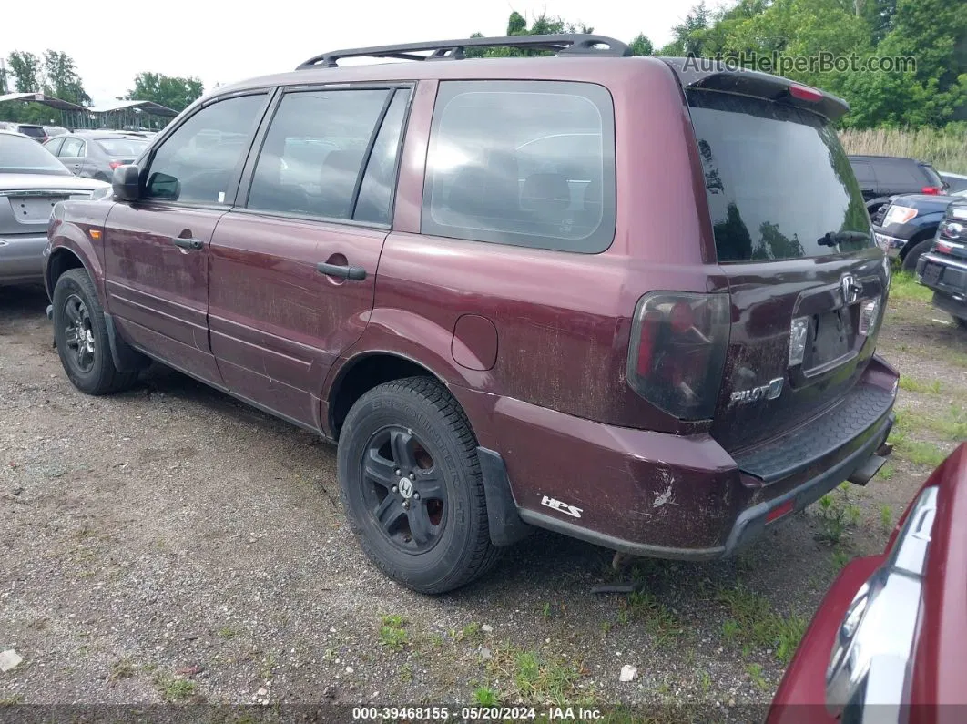 2007 Honda Pilot Lx Purple vin: 5FNYF28167B025362