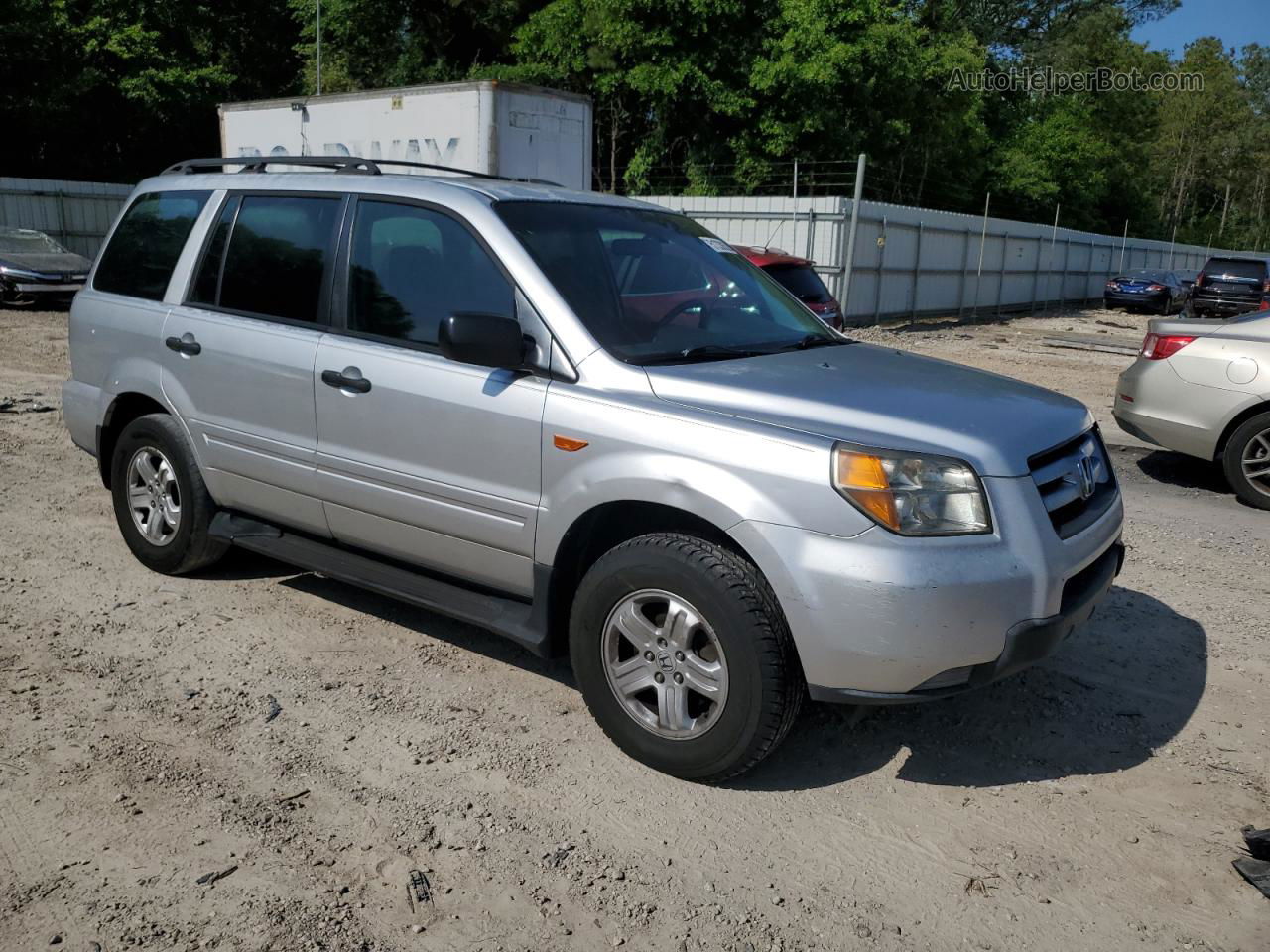 2007 Honda Pilot Lx Silver vin: 5FNYF28177B000308