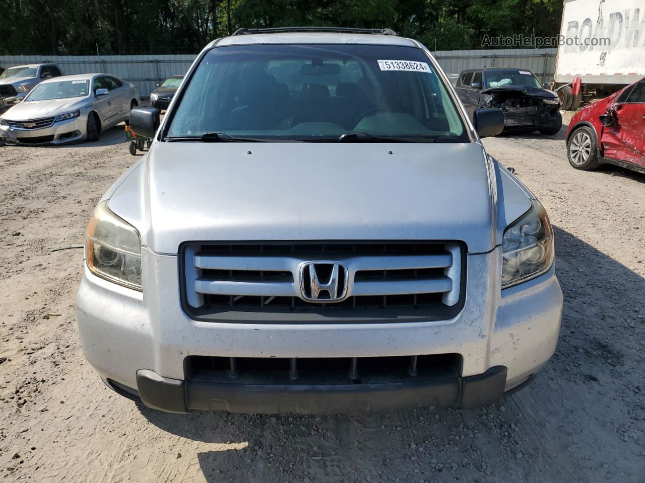 2007 Honda Pilot Lx Silver vin: 5FNYF28177B000308