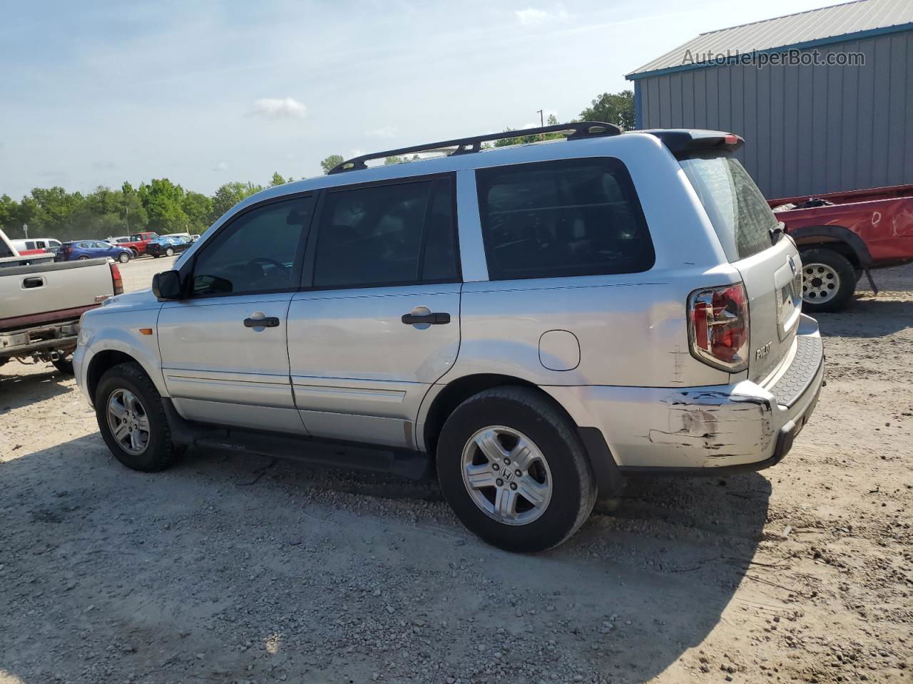 2007 Honda Pilot Lx Silver vin: 5FNYF28177B000308