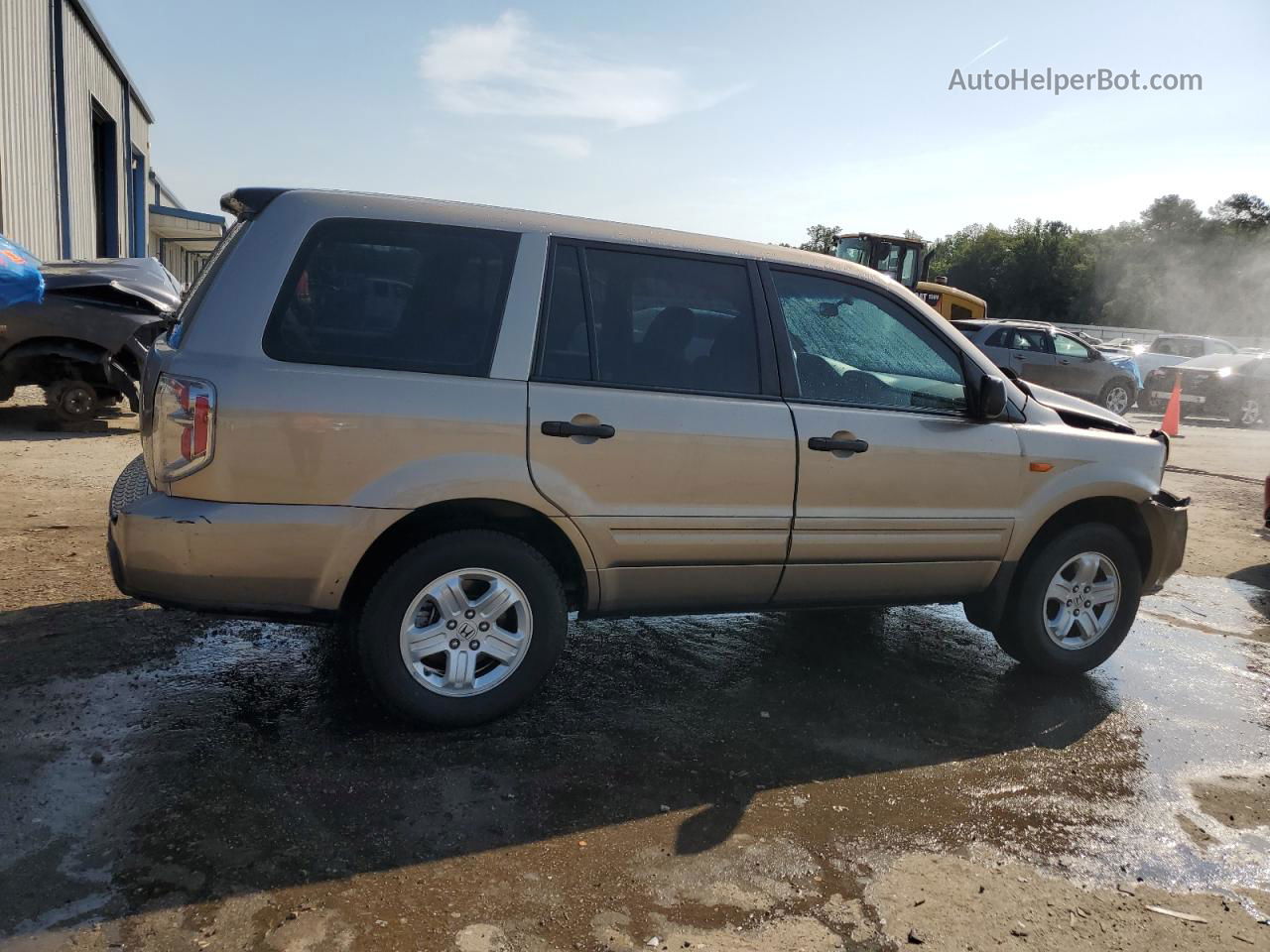 2007 Honda Pilot Lx Tan vin: 5FNYF28177B017058