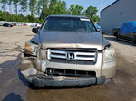 2007 Honda Pilot Lx Tan vin: 5FNYF28177B017058