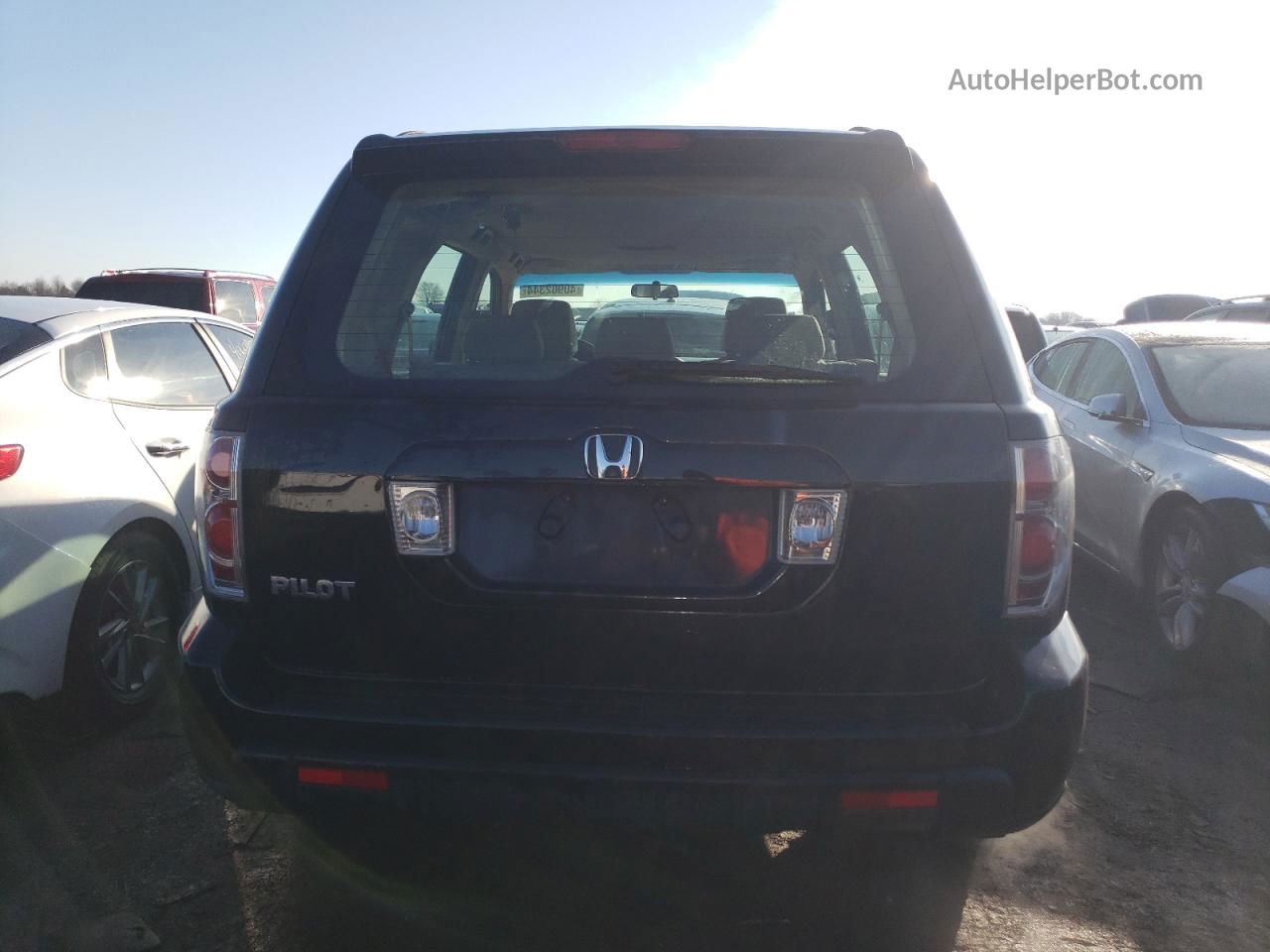 2007 Honda Pilot Lx Black vin: 5FNYF28187B040414