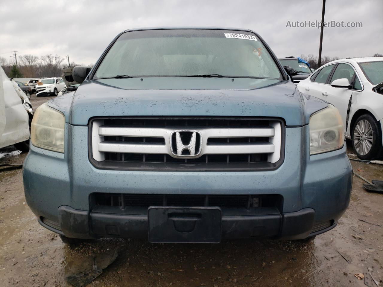 2007 Honda Pilot Lx Teal vin: 5FNYF28197B000262