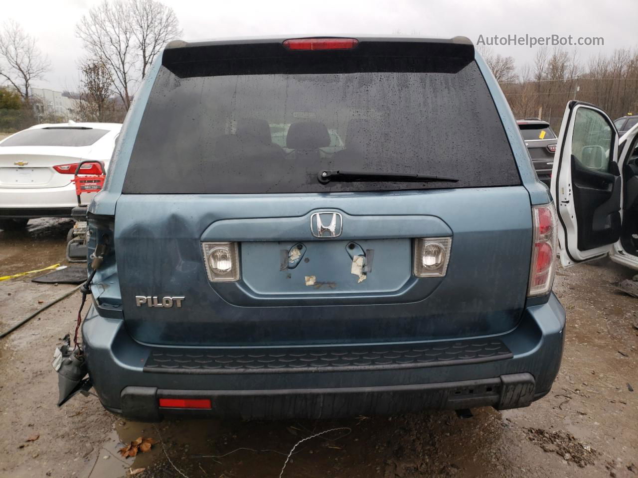 2007 Honda Pilot Lx Teal vin: 5FNYF28197B000262