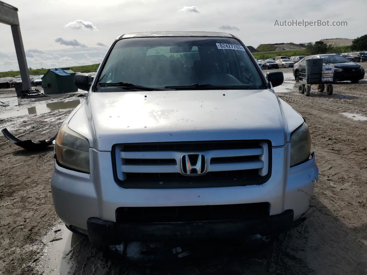 2007 Honda Pilot Lx Silver vin: 5FNYF28197B026778