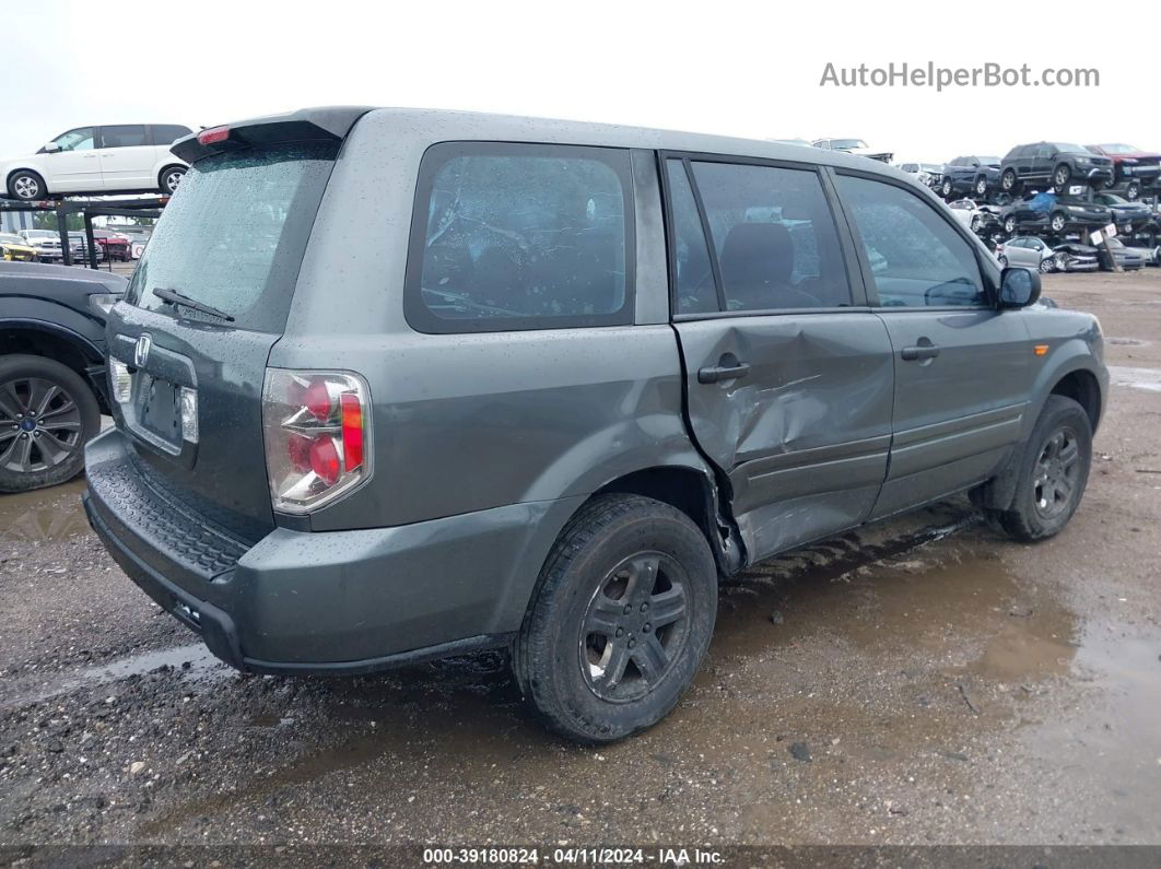 2007 Honda Pilot Lx Gray vin: 5FNYF28197B034671