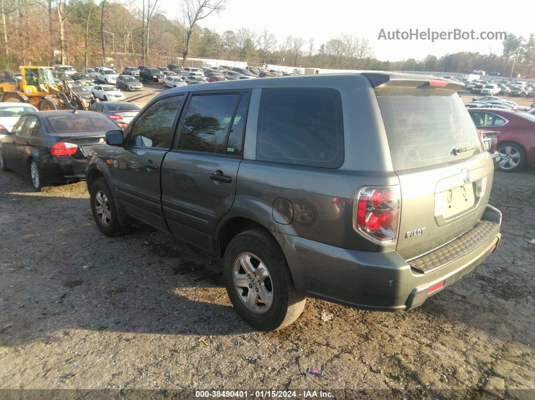 2007 Honda Pilot Lx Gray vin: 5FNYF281X7B017474