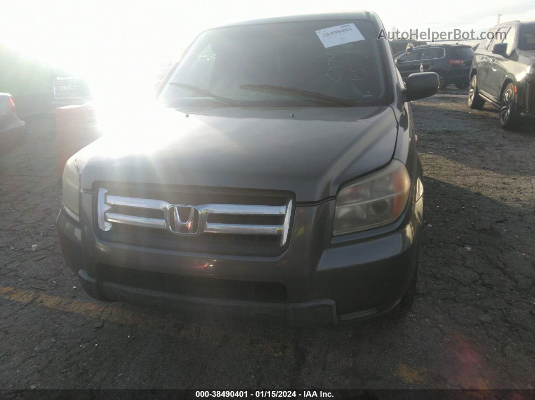 2007 Honda Pilot Lx Gray vin: 5FNYF281X7B017474