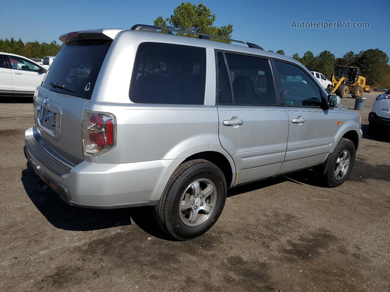 2007 Honda Pilot Ex Silver vin: 5FNYF28407B034407