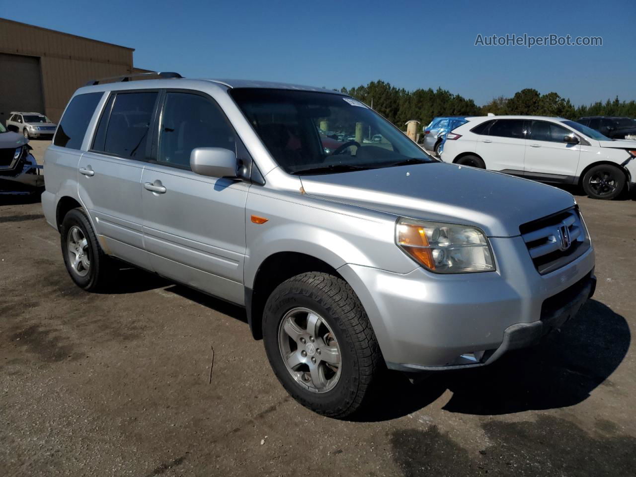 2007 Honda Pilot Ex Серебряный vin: 5FNYF28407B034407