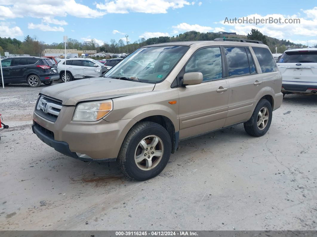 2007 Honda Pilot Ex Золотой vin: 5FNYF28437B001367