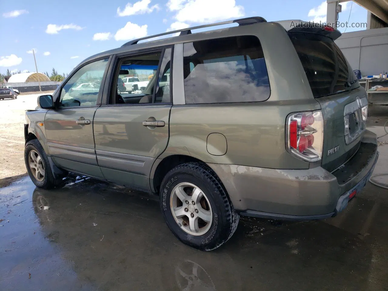 2007 Honda Pilot Ex Зеленый vin: 5FNYF28447B030893