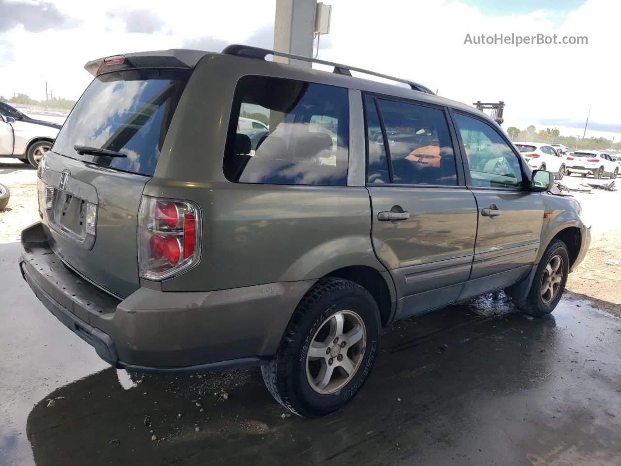 2007 Honda Pilot Ex Зеленый vin: 5FNYF28447B030893