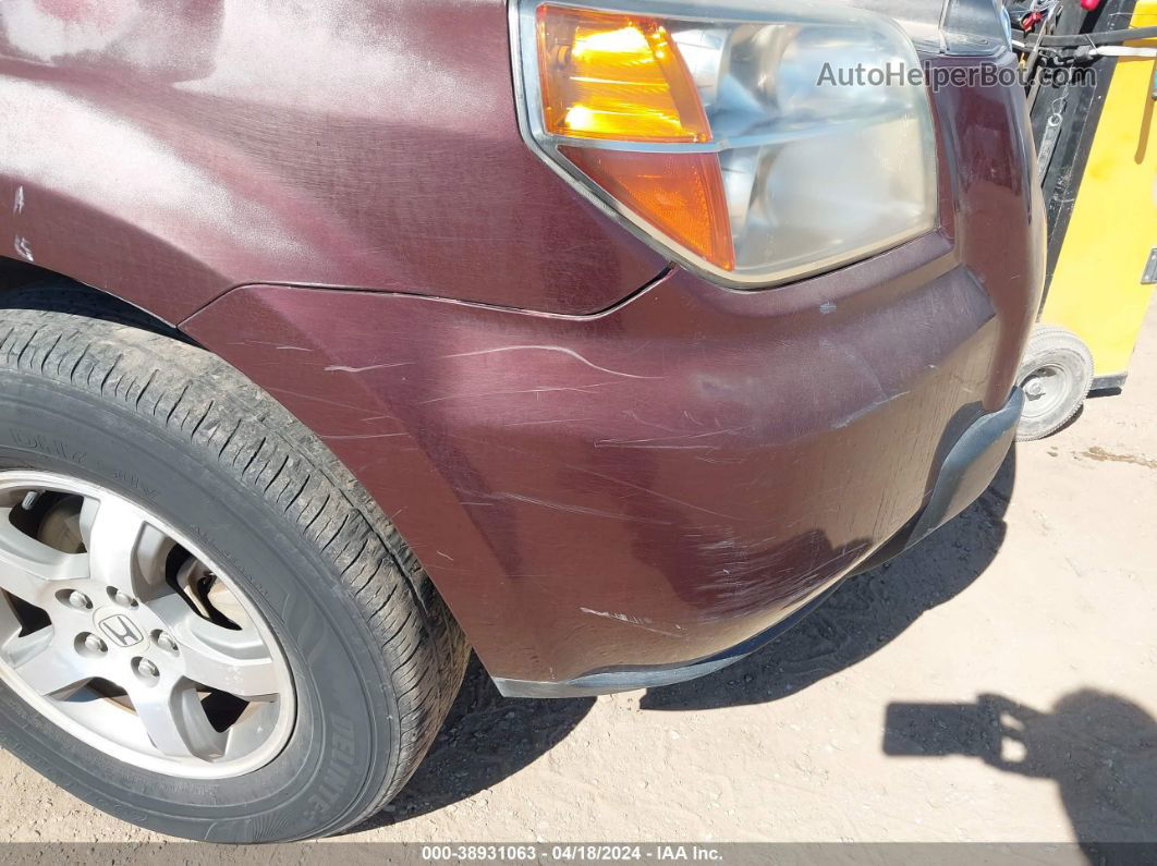 2007 Honda Pilot Ex Maroon vin: 5FNYF28467B016283