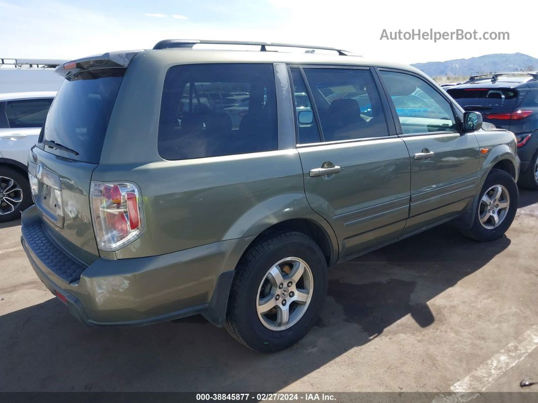 2007 Honda Pilot Ex Green vin: 5FNYF28467B020897