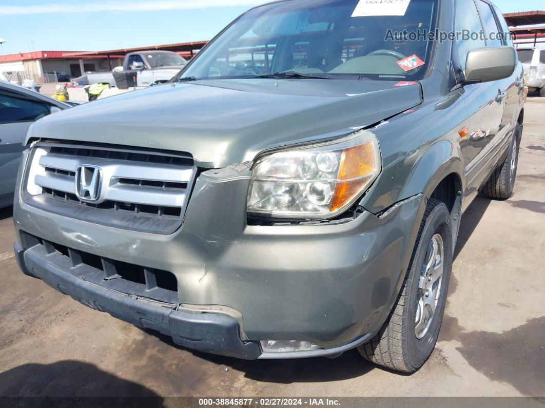 2007 Honda Pilot Ex Green vin: 5FNYF28467B020897