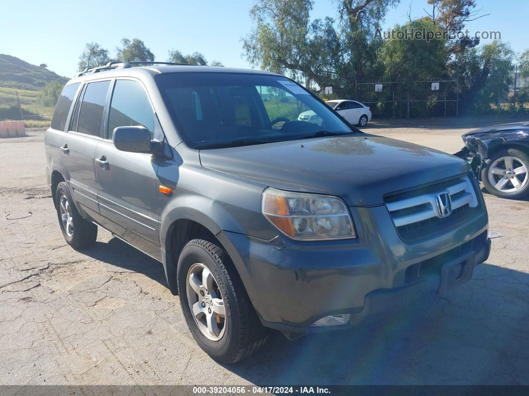 2007 Honda Pilot Ex Gray vin: 5FNYF28467B042950