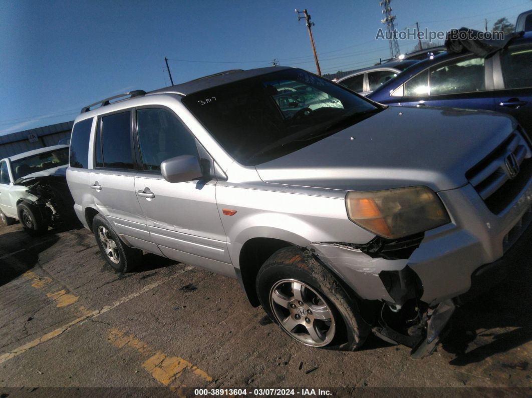 2007 Honda Pilot Ex Silver vin: 5FNYF28477B043640