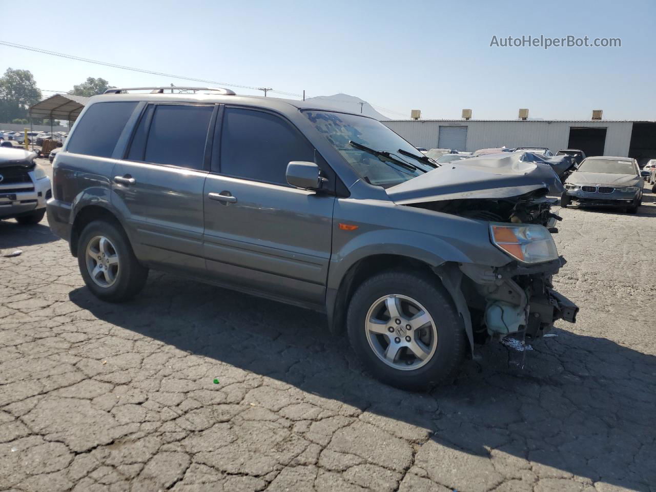 2007 Honda Pilot Ex Gray vin: 5FNYF28487B002269