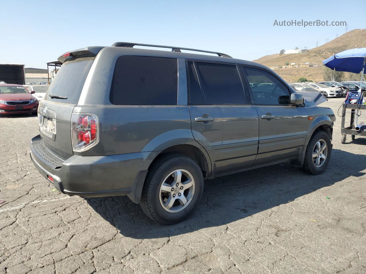 2007 Honda Pilot Ex Gray vin: 5FNYF28487B002269