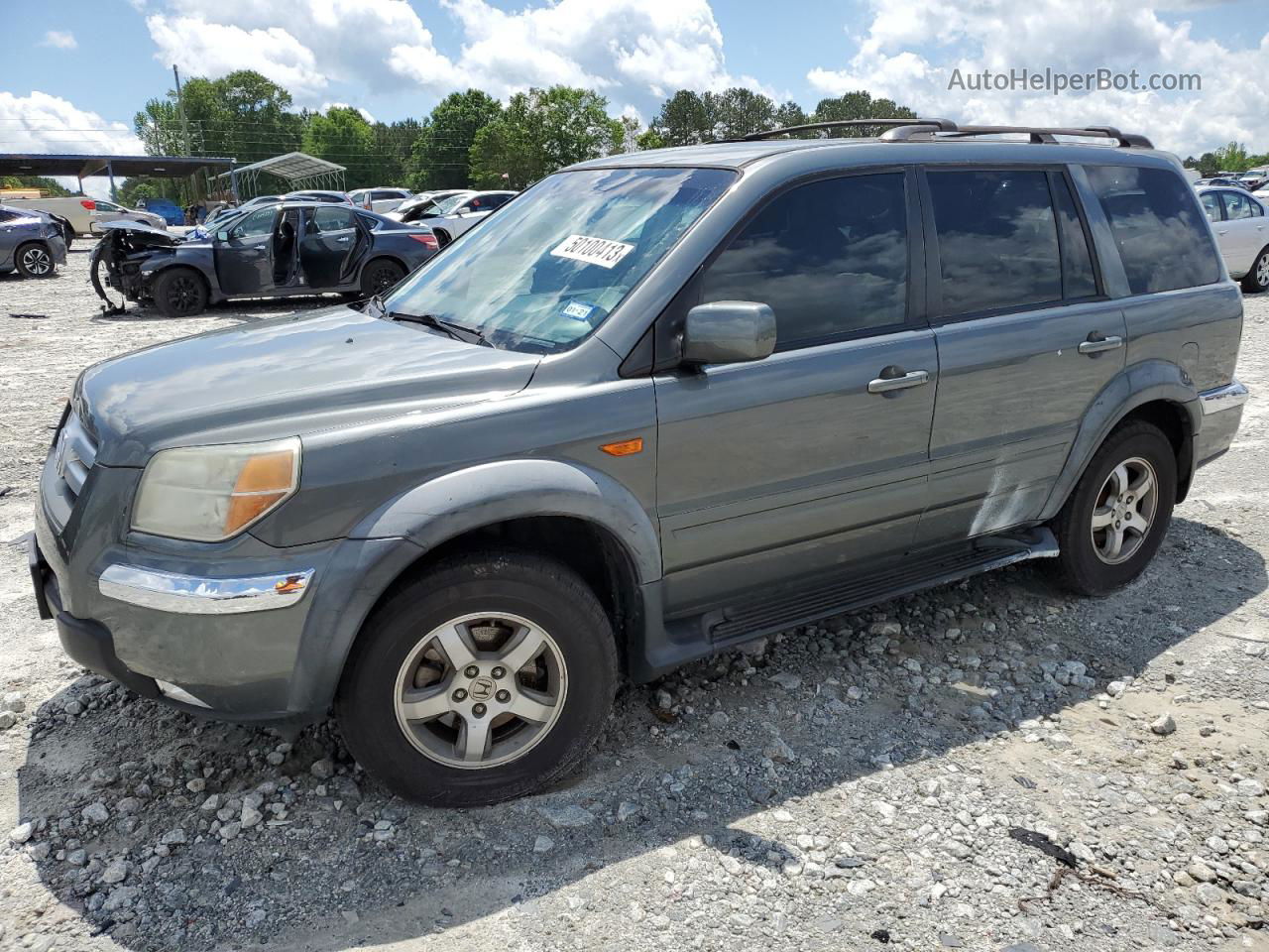 2007 Honda Pilot Ex Gray vin: 5FNYF28497B001857