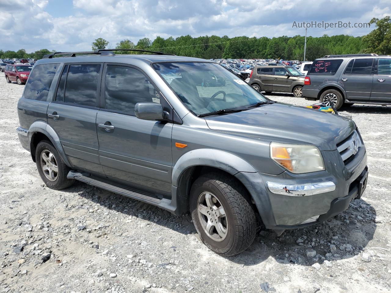 2007 Honda Pilot Ex Gray vin: 5FNYF28497B001857