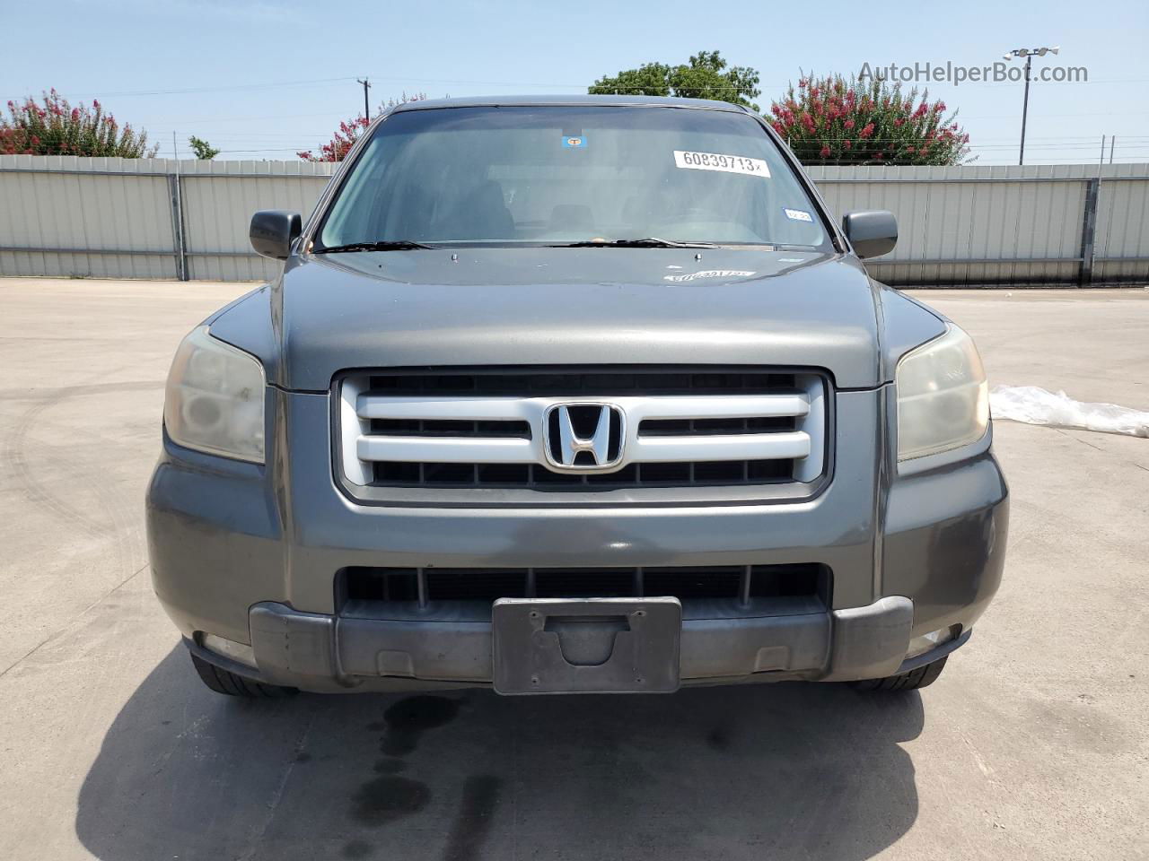 2007 Honda Pilot Ex Gray vin: 5FNYF28497B045261