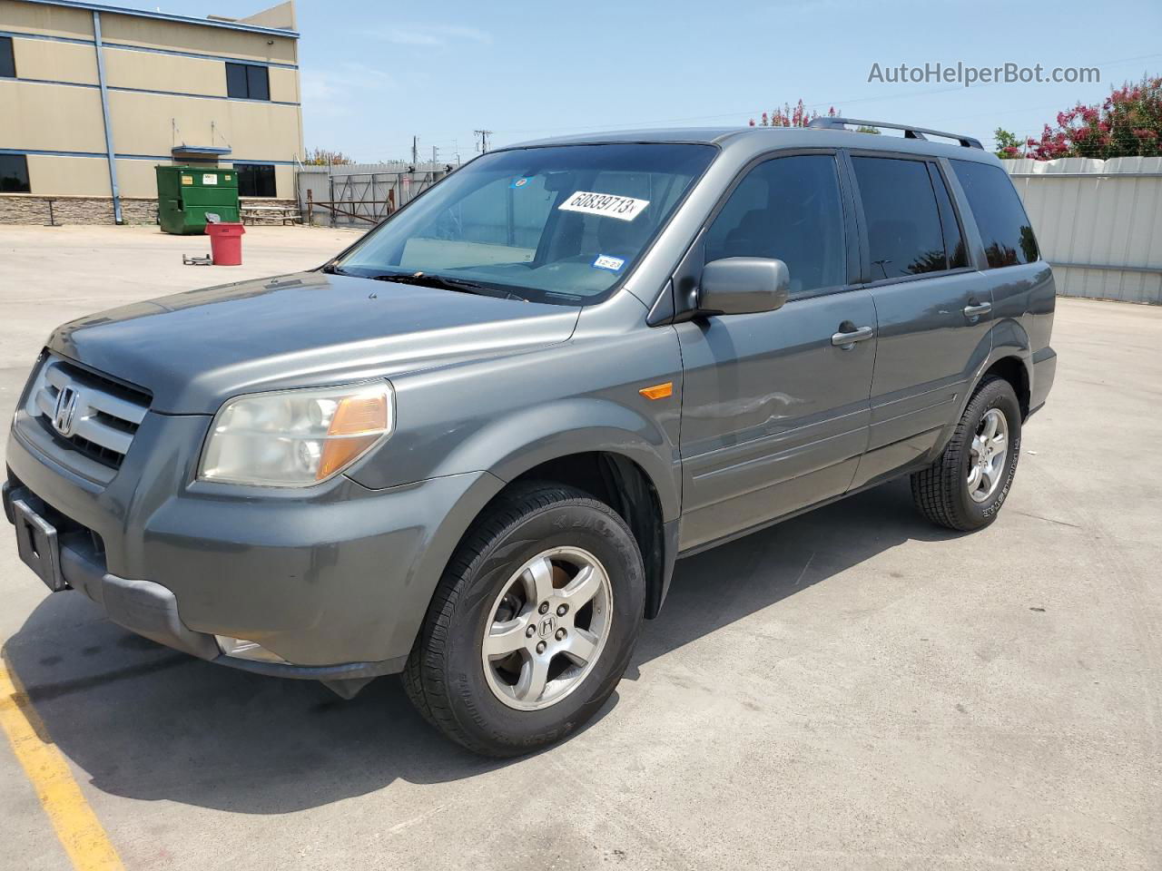 2007 Honda Pilot Ex Gray vin: 5FNYF28497B045261