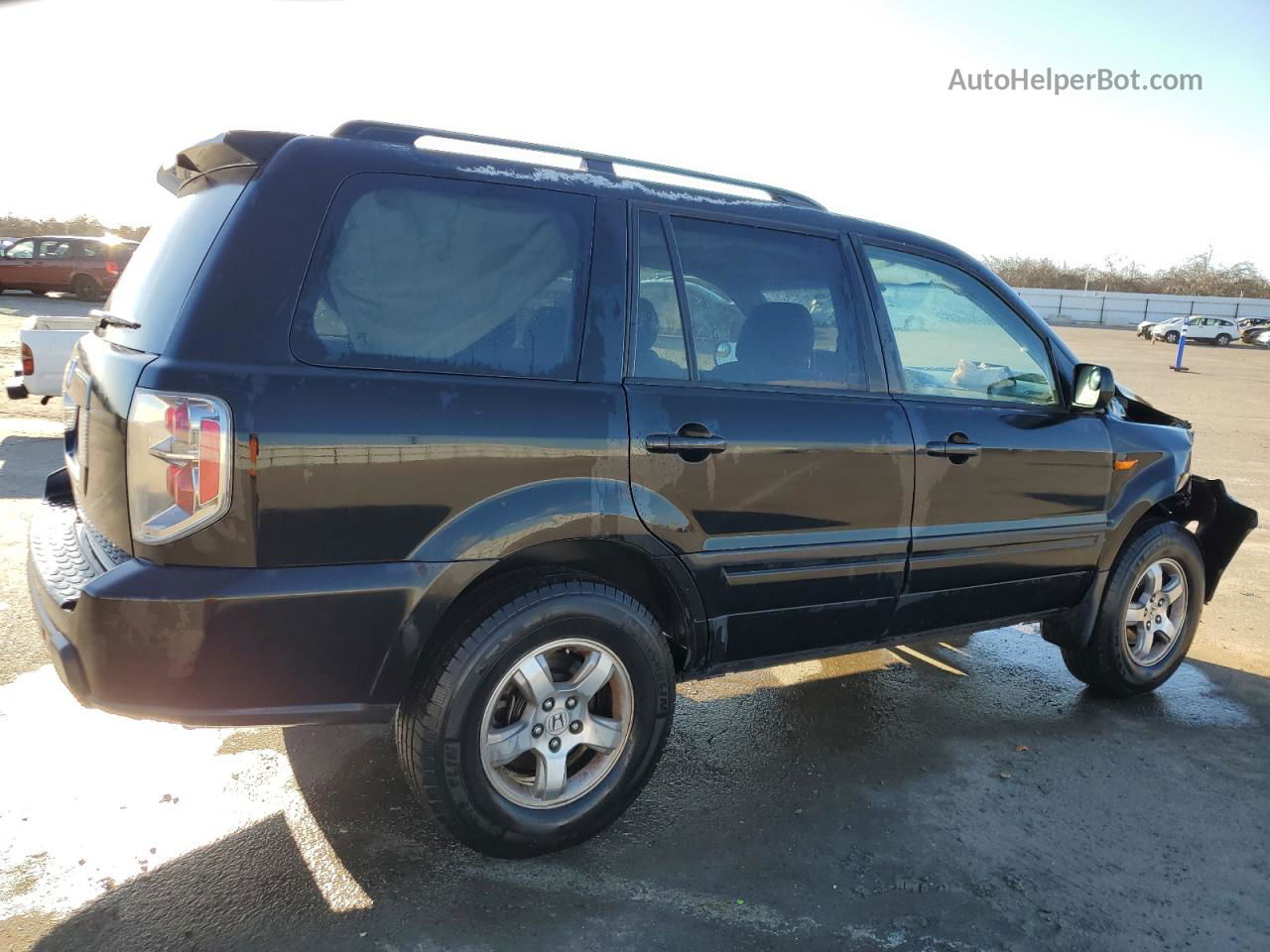 2007 Honda Pilot Ex Black vin: 5FNYF28497B046300