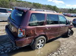 2007 Honda Pilot Exl Burgundy vin: 5FNYF28507B014201