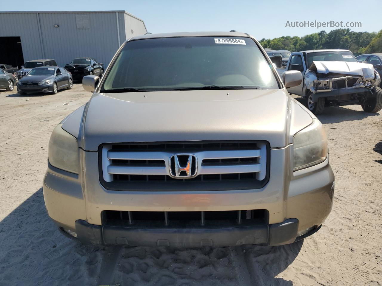 2007 Honda Pilot Exl Beige vin: 5FNYF28507B033640