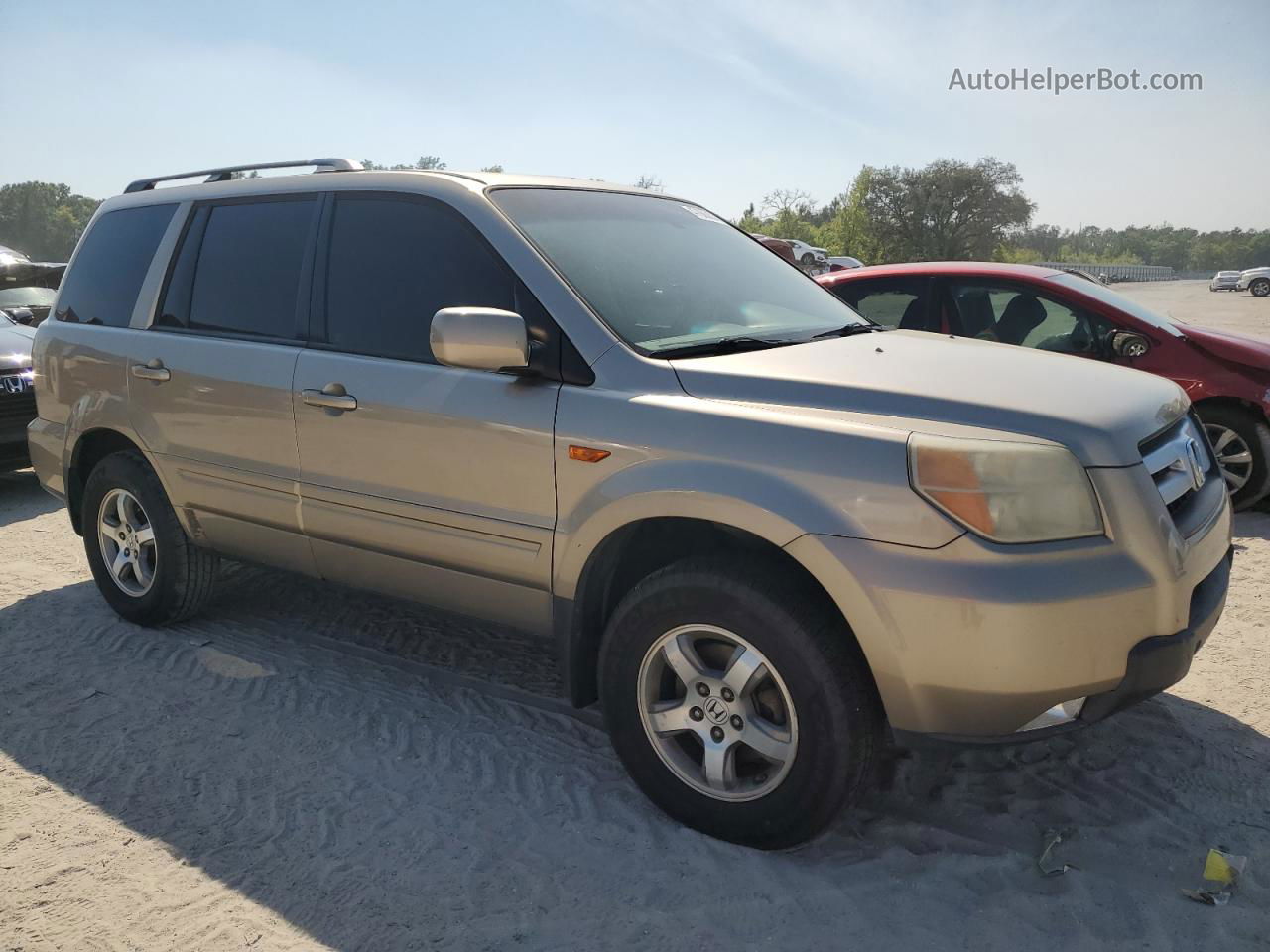 2007 Honda Pilot Exl Beige vin: 5FNYF28507B033640