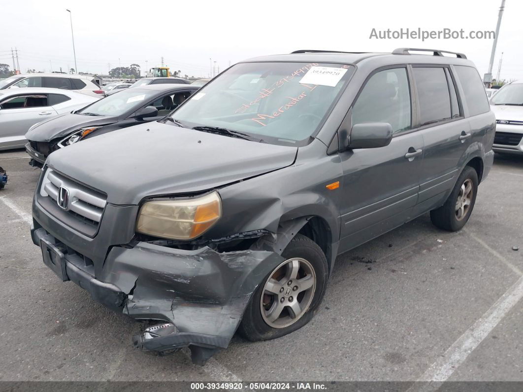 2007 Honda Pilot Ex-l Gray vin: 5FNYF28507B038272