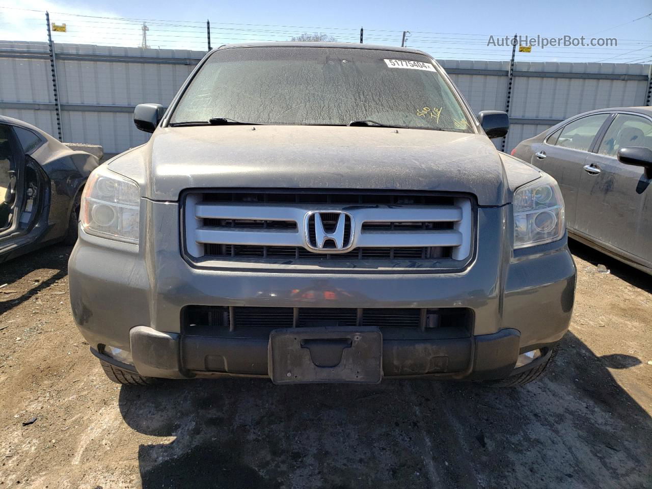 2007 Honda Pilot Exl Gray vin: 5FNYF28517B012151