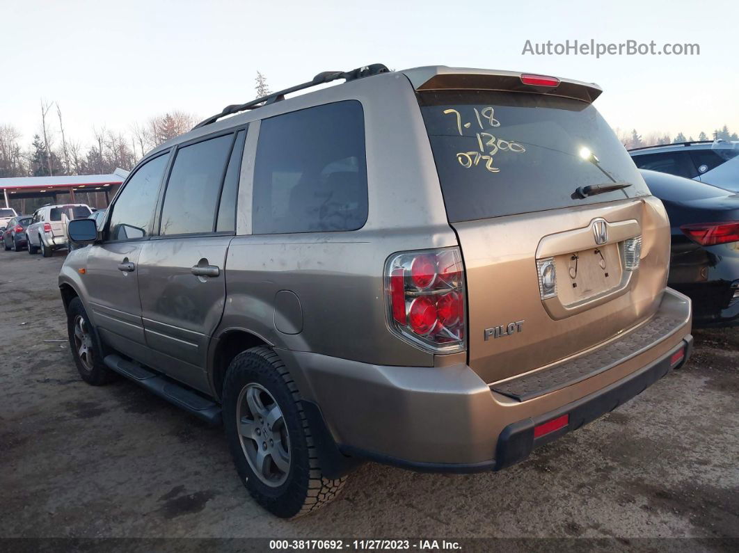 2007 Honda Pilot Ex-l Beige vin: 5FNYF28517B015793