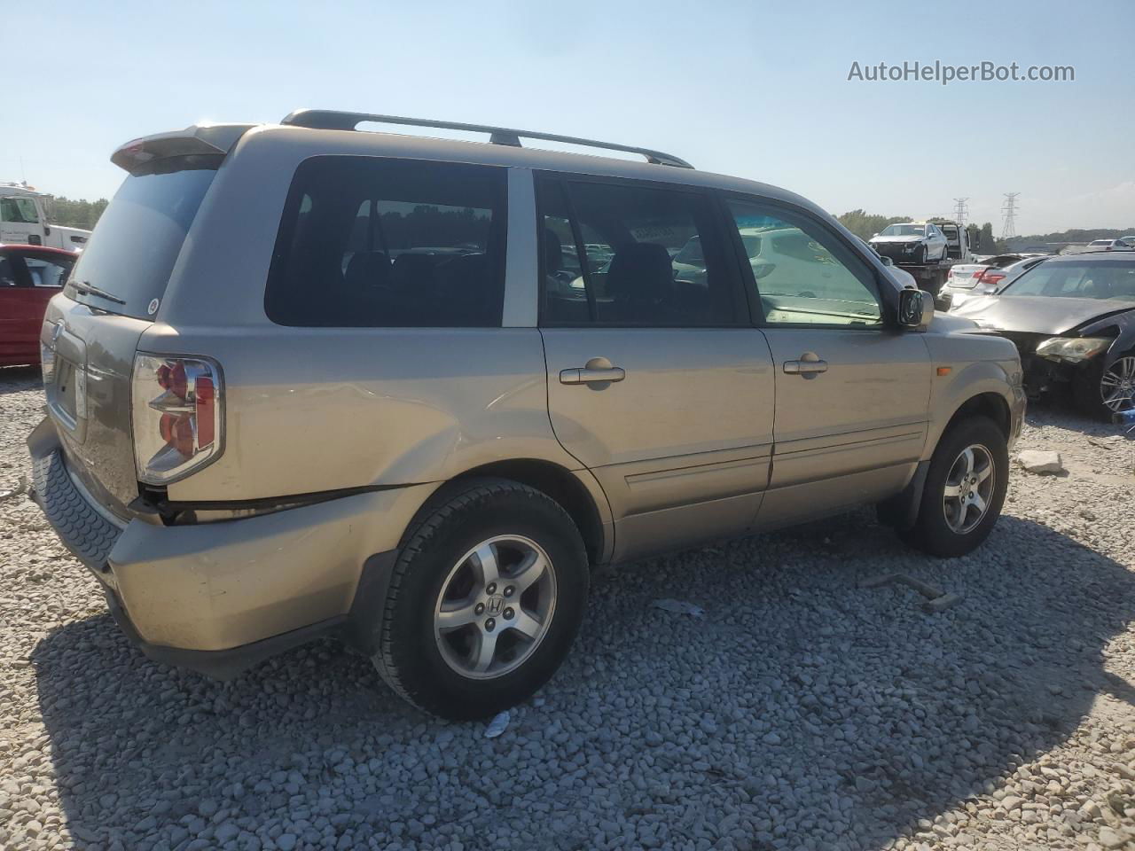 2007 Honda Pilot Exl Gold vin: 5FNYF28527B019853