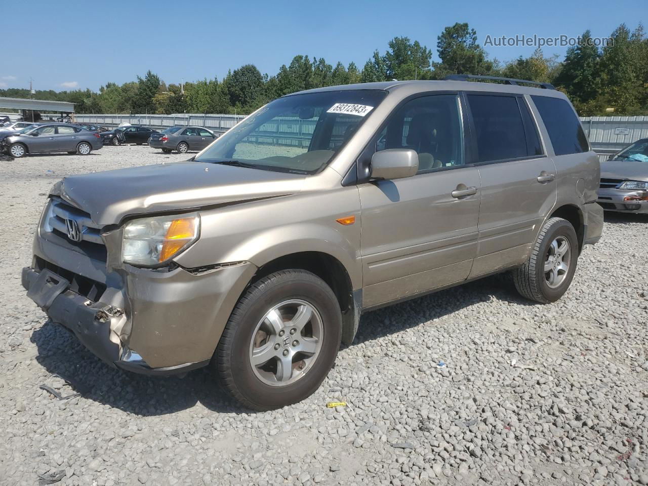 2007 Honda Pilot Exl Gold vin: 5FNYF28527B019853