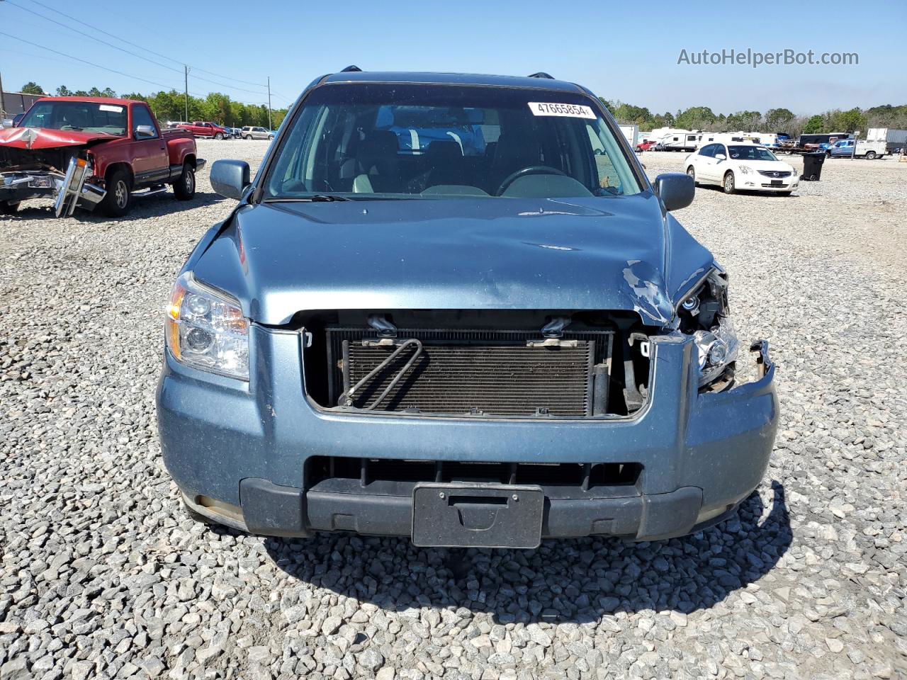 2007 Honda Pilot Exl Blue vin: 5FNYF28527B025927