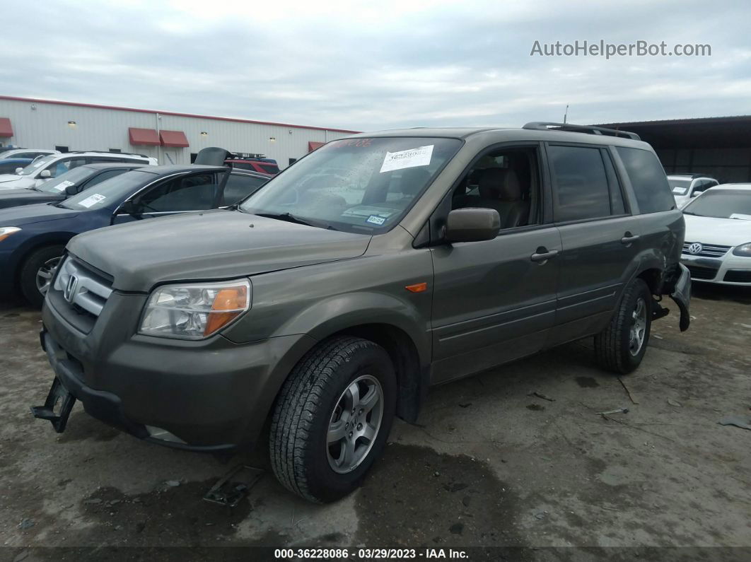 2007 Honda Pilot Ex-l Зеленый vin: 5FNYF28527B030304