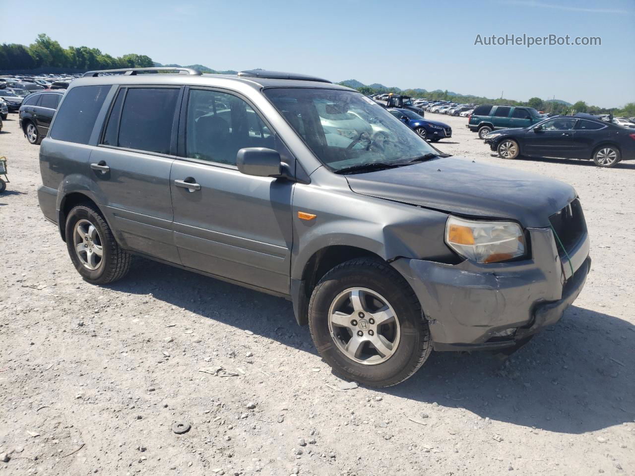 2007 Honda Pilot Exl Gray vin: 5FNYF28537B028528