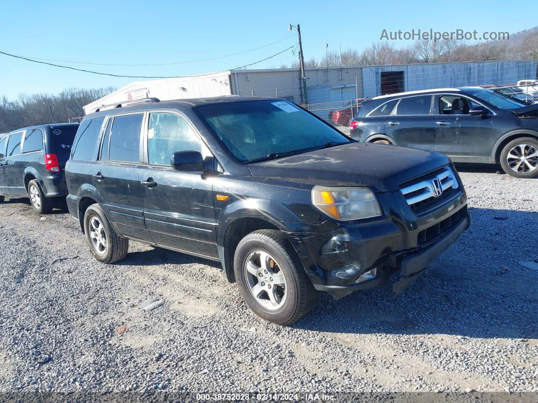 2007 Honda Pilot Ex-l Black vin: 5FNYF28547B011043