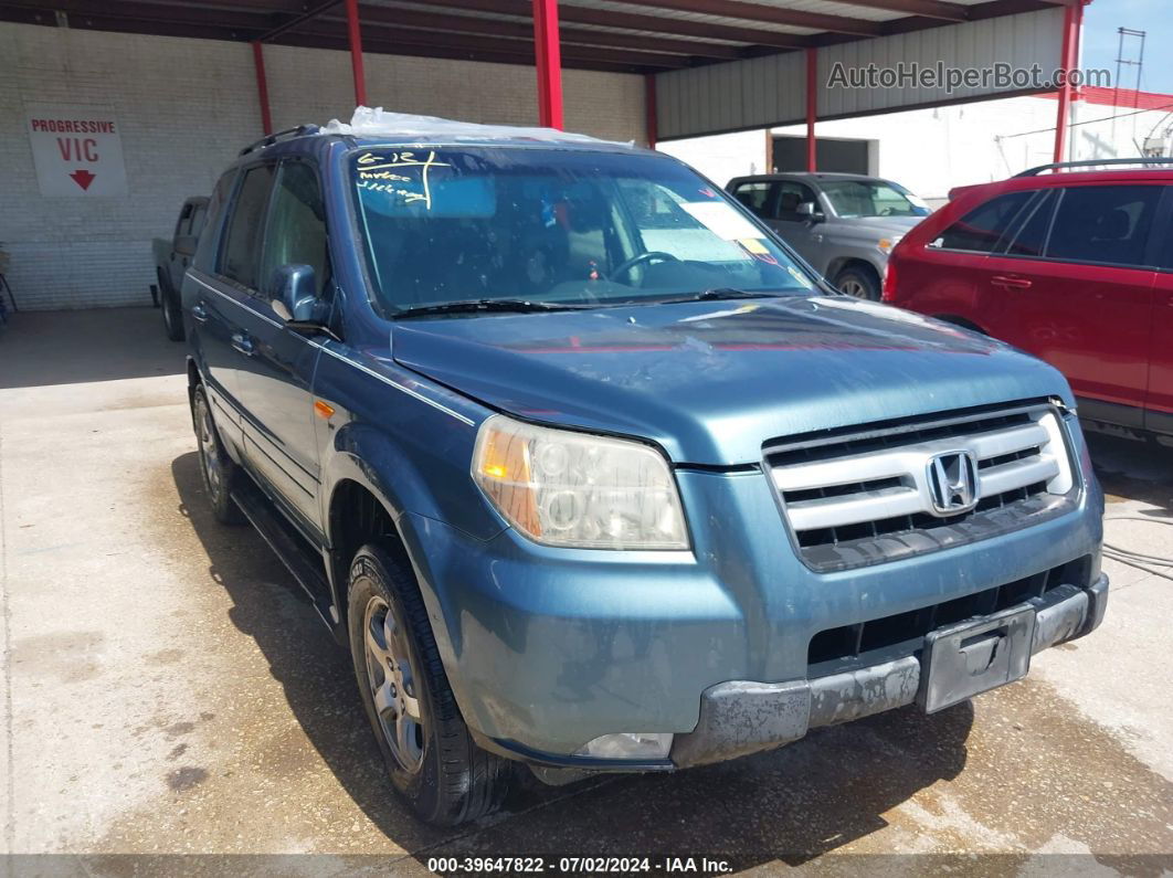 2007 Honda Pilot Ex-l Blue vin: 5FNYF28567B027597