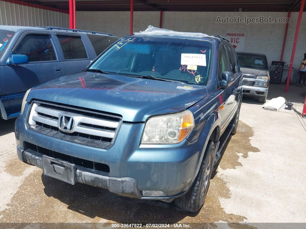 2007 Honda Pilot Ex-l Blue vin: 5FNYF28567B027597