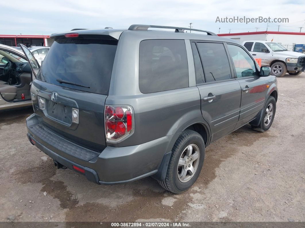 2007 Honda Pilot Ex-l Gray vin: 5FNYF28577B039418